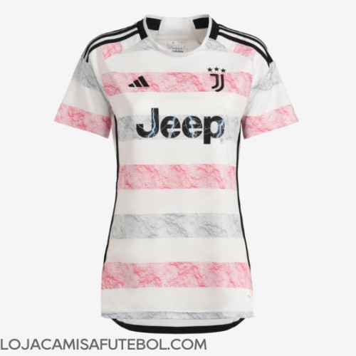Camisa de Futebol Juventus Equipamento Secundário Mulheres 2023-24 Manga Curta